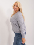 Szürke színű plus size pulóver