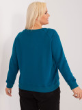 Tengerkék színű plus size pulóver
