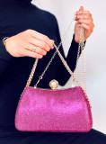 Alkalmi clutch kézitáska - rózsaszínű