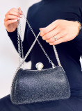 Alkalmi clutch kézitáska - fekete színű