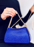 Alkalmi clutch kézitáska - kobaltkék színű