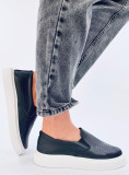 Perforált slip-on tornacipő - fekete színű