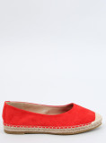 Piros színű velúr espadrilles cipő