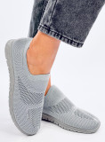 Szürke színű fűző nélküli tornacipő