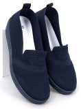 Emelt slip-on tornacipő - sötétkék színű