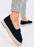 Fekete színű espadrilles cipő horgolt felsőrésszel