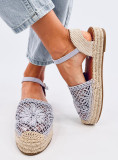 Lila színű espadrilles cipő csipke felsőrésszel