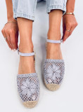 Lila színű espadrilles cipő csipke felsőrésszel