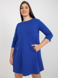 Kobaltkék színű oversize mini ruha
