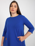 Kobaltkék színű oversize mini ruha