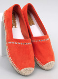 Narancsszínű velúr espadrilles cipő kövecskékkel