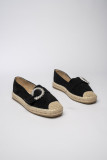 Fekete színű női espadrilles cipő csattal
