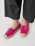 Rózsaszínű női espadrilles cipő csattal