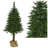 Természetes hatású lucfenyő karácsonyfa törzsön – 220 cm