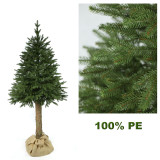 Természetes hatású lucfenyő karácsonyfa törzsön – 180 cm