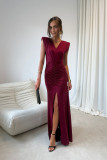 Noelia – bordó színű maxi ruha