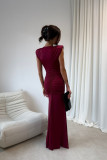 Noelia – bordó színű maxi ruha