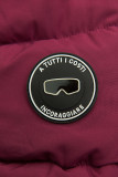 Lány téli kabát burgundi színben