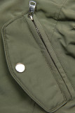 Kifordítható átmeneti parka - khaki és fekete színű