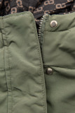 Kifordítható átmeneti parka - khaki és fekete színű