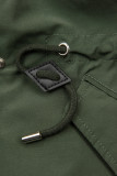 Khaki színű átmeneti parka fekete színű béléssel