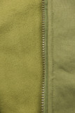 Khaki színű hosszított felső színes béléssel