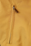 Sárga színű kifordítható parka leopárd mintával