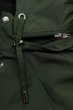 Átmeneti kifordítható parka kapucnival - khaki és fekete színű