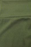 Zöld színű rovátkolt leggings