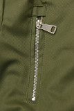 Khaki színű parka kivehető plüss béléssel