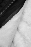 Téli parka kivehető béléssel - fekete és fehér színű