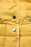 Sárga színű steppelt átmeneti dzseki