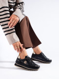 Sportos-elegáns tornacipő - fekete/aranysárga színű