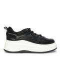 Női fekete színű sneaker vastag talppal