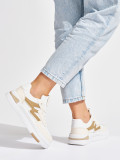 Bézs színű platform sneaker cipő