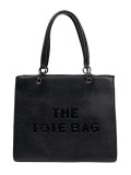 Klasszikus fekete színű shopper táska TOTE