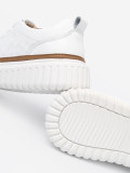 Fehér színű bőrből készült sneaker platformon Sergio Leone