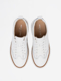 Fehér színű bőrből készült sneaker platformon Sergio Leone