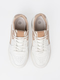 Fehér-bézs színű platform sneaker cipő