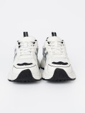 Fehér-fekete színű kényelmes sneaker cipő hálós anyaggal