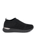 Fekete színű slip-on sportcipő textil felsőrésszel