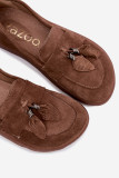 Barefoot mokaszin természetes velúrbőrből, barna színű