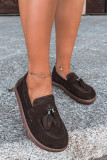 Barefoot mokaszin természetes velúrbőrből, sötétbarna színű