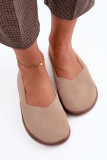 Barefoot balerina cipő természetes bézs velúrból