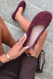 Barefoot balerina cipő természetes velúrbőrből bordó