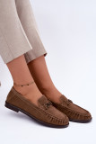 Velúrbőr mokaszin ráncolással és díszítéssel, bézs színű
