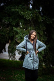 Khaki színű átmeneti köpeny/parka