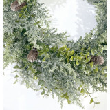 Karácsonyi ajtódísz, natúr zöld, 38 cm