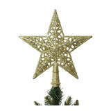 Aranyszínű karácsonyi csúcscsillag 20 x 23 cm