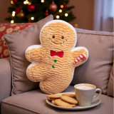 Mézeskalács karácsonyi párna, 45 × 40 cm